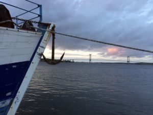Blick auf die neue Brücke über den Kleinen Belt