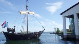Die Kamper Kogge am Marinemuseum