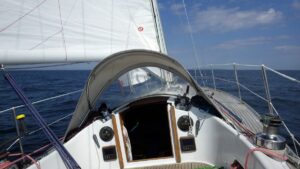 Der Starkwind ist vorbei und wir genießen heute eine sehr ruhige Tour nach Møn. Sogar ein Nickerchen ist zwischendurch drin.