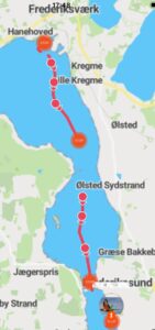 Unsere heutige Tour im Roskildefjord