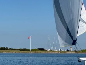 Begegnung in der engen Rinne vor Birkholm